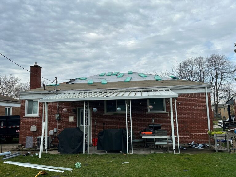Roof installation on home